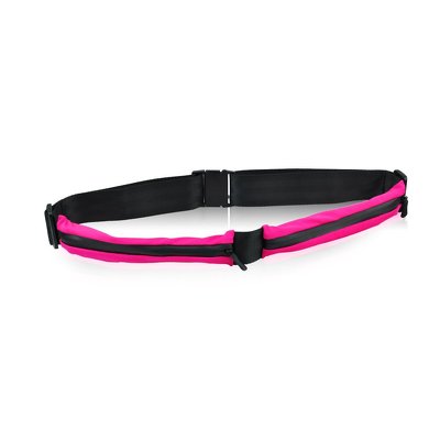 Cintura sport per smartphone due tasche HSK-24 rosa