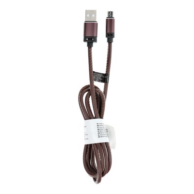 Cavo USB - Micro Leather C184 1 metro, marrone scuro