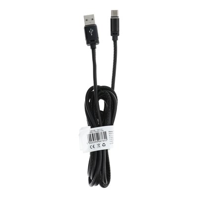 Cavo USB - Tipo C 3.0 Leather C183 2 metri, nero