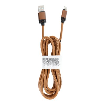 Cavo USB per  iPhone Lightning 8-pin Leather C182 2 m marrone chiaro