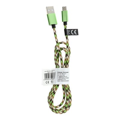 Cavo USB - Micro Nylon C257 1 metro, verde