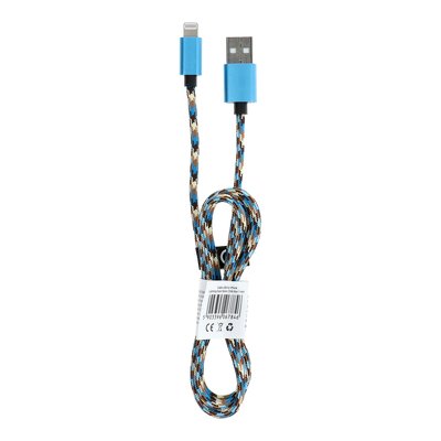 Cavo USB per iPhone Lightning 8-pin Nylon C246 1 m blu