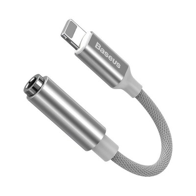 BASEUS adapter audio/HF z iPhone Lightning 8-pin na Jack 3,5mm Å¼eÅ„ski biaÅ‚y CALL3-02