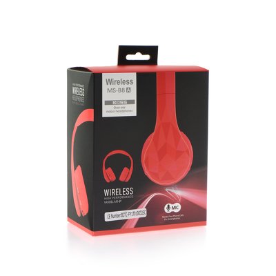 Cuffie Bluetooth stereo MS-B8 rosso