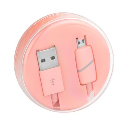 Cavo Micro USB BOX Ring rosa
