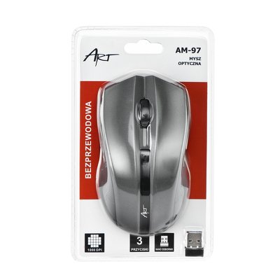 Mouse ART wireless-optica USB AM-97 silver