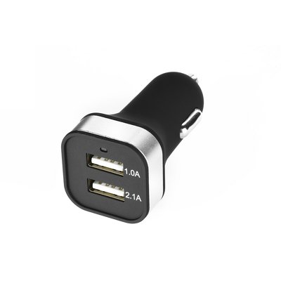 Caricatore da Auto 2x USB 3,1 A nero, Box Mini