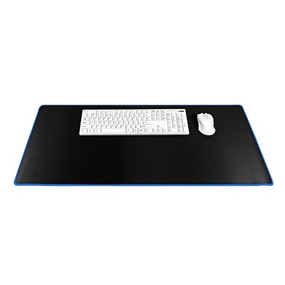Tappetino tastiera e mouse per giocatori 900x400x3mm / nero / finitura azzurra