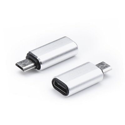 Adattatore Caricabatterie Tipo C - Micro USB argento
