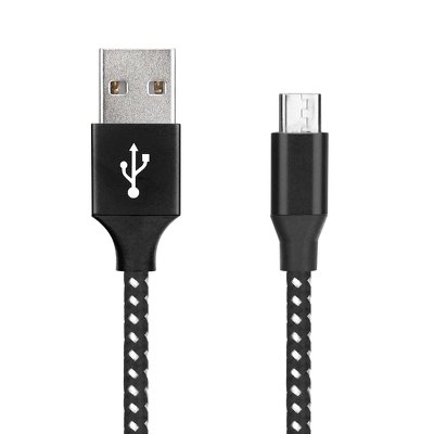 Cavo Nylon Micro USB nero