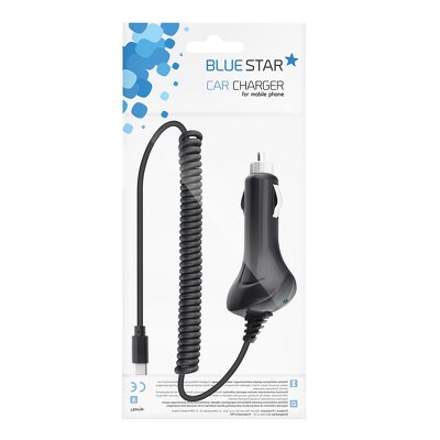 CARICABATTERIE AUTO MICRO USB TYPE C 2A (UNIVERSALE) BLUE STAR