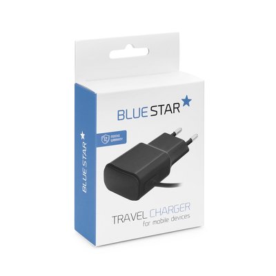 CARICABATTERIE micro USB UNIVERSALE con cavo da slacciare 1A NUOVO BLUE STAR