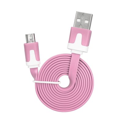 Cavo USB piatto - micro USB universale, rosa